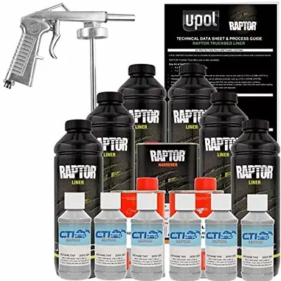 U-POL Raptor LY7C Nardo Gray Urethane Spray-On Truck Bed Liner W/ Spray Gun 6L • $280