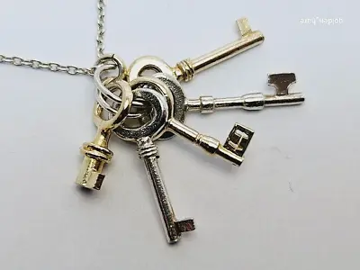 Alex Monroe BUNCH OF KEYS Necklace Gold Silver Pendant RRP £220 • $193.61