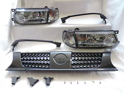 $265 • Buy Smoke Headlight Corner Honeycomb Grill+FILLER Kit For 1991 92 93 94 B13 Sentra 