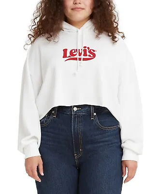 MSRP $50 Levi's Cropped Graphic Hoodie Size XL (STAIN) • $15.59