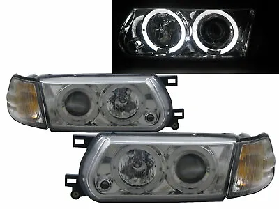 $412.64 • Buy Sentra B13 MK3 95-17 Facelift Halo Projector Headlight Chrome V1 For NISSAN LHD
