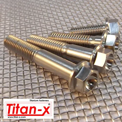 M10 Titanium Hex Head Flange Bolt 20mm To 90mm  X 1.25 Thread  • £4.31