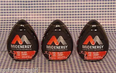 3 Mio Energy Liquid Water Enhancer BLACK CHERRY 36 Servings Total DRINK MIX • $15.99