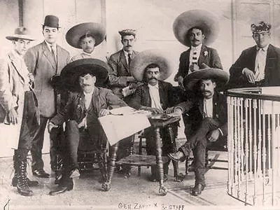Zapata Emiliano Zapata And His Staff POSTER 24 X 24 INCH Mexico History  • $23.99