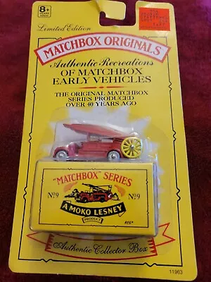 Matchbox Originals Moko Lesney Recreation No. 9 Red & Yellow Fire Engine #11963  • $6.99