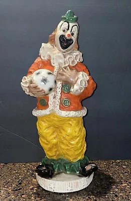 Vintage! 1966 Universal Statuary Kendrick The Clown Chalkware 17” Figure • $35