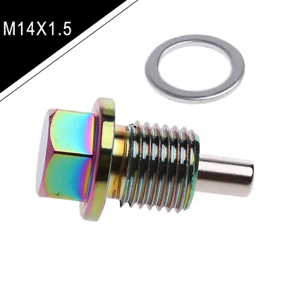 1Pc M14x1.5 Magnetic Car Engine Oil Drain Plug Screw Nut Bolt Sump Nut Set Parts • $5.47