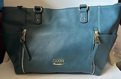 Nicole By Nicole Miller New York Faux Leather Handbag-Teal • $24.95