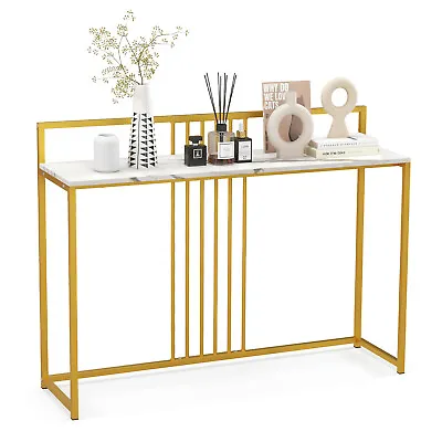 Modern 47  Console Table Metal Frame Storage Shelf For Entryway Living Room • $69.99