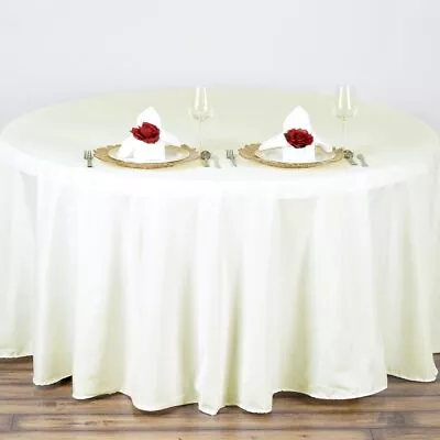 Round Tablecloth Table Cover Party Wedding Linen Colors Choose Size Color • $10.68