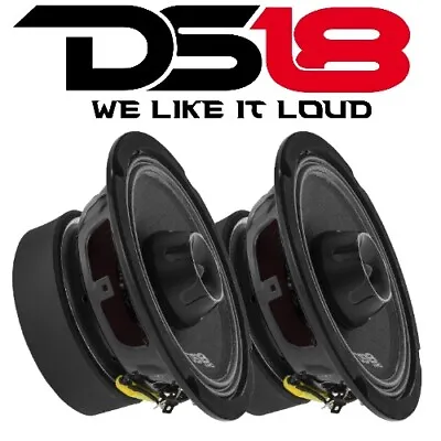 2) DS18 PRO-ZT6 6.5  2 Way Midrange Loud Speaker 900W 4 Ohm With Super Tweeter • $154.95