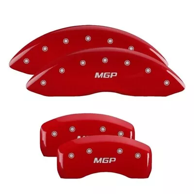 MGP Caliper Covers 20225SHONRD Set Of 4: Red Finish Silver Fits Honda • $299