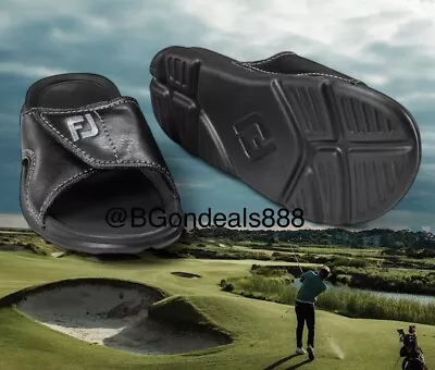 NEW FootJoy Men’s Golf FJ Slide Casual Sandals Black/Charcoal (Size: 11 ) Medium • $44.99