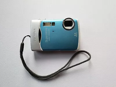 Olympus Stylus 850SW Waterproof Camera Blue Shock/Water Proof USED! Working • $16.99