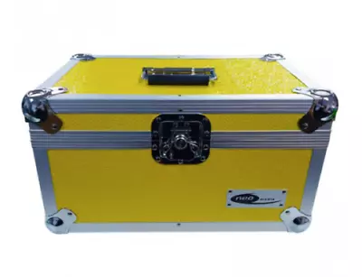 1 X Yellow LP 200 7  Vinyl DJ Aluminum Record Box Storage Flight Carry Case New • £56.95