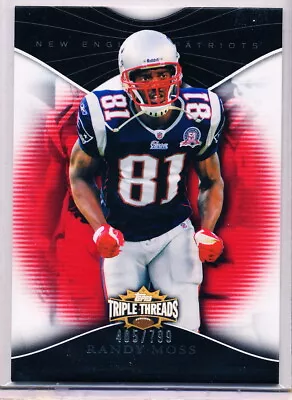 2009 Topps Triple Threads #75 Randy Moss 405/799 - New England Patriots • $1