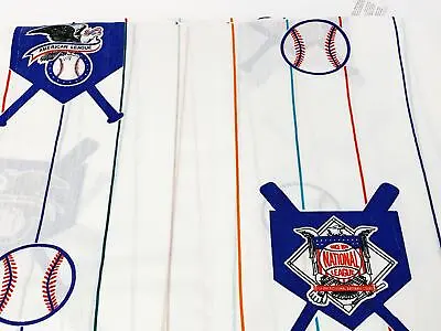 MLB Twin Sheet - VINTAGE - Retro - Baseball - Striped - Top Sheet - Bibb Company • $5