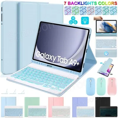 For Samsung Galaxy Tab A9+ A8 S9/S9 FE S8 S7 S6 Lite Backlit Keyboard Mouse Case • $50.99