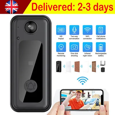 Wireless Doorbell Phone Video Door Bell Ring WiFi Smart Intercom Security Camera • £22.99