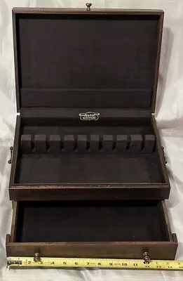 Kenized Oneida Solid Wood Silverware Flatware Storage Box Chest Tarnish-Free • $56.09
