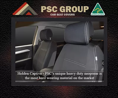 Seat Cover Holden Captiva Front 100% Waterproof Premium Neoprene • $249