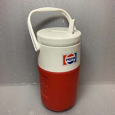 Vintage Pizza Hut & Pepsi 1/2 Gallon Relief Pitcher By Coleman Water Cooler Jug • $33.64