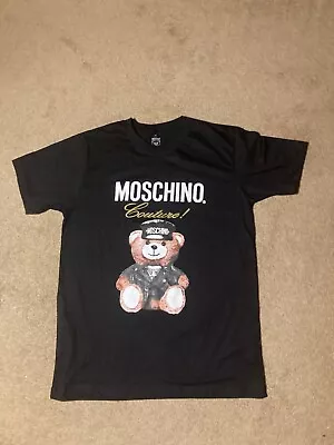 MOSCHINO NEW Rare T Shirt Men. Size Medium. Black Tee With Bear. Very Stylish. • $39.99