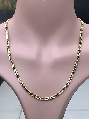 ￼9ct Gold Fine Heavy Large Necklace Chain 8.9 Grams • $87.13