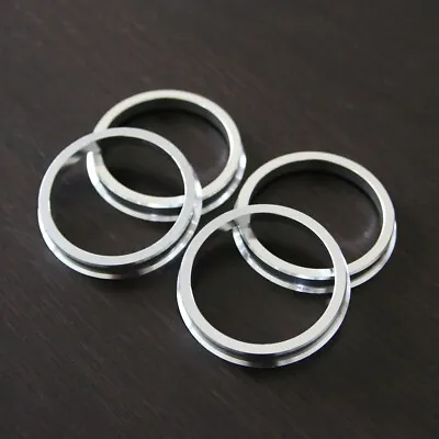 (4) Aluminum Hub Centric Rings For 57.1mm Hub & 72.6mm Wheel (57.1-72.56) • $13.22