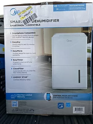 NEW SEALED Midea MAD22S1WWT 22-Pint Energy Star Smart Dehumidifier White 500SqFt • $139.99