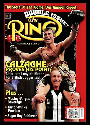 Joe Calzaghe Autographed Signed Ring Magazine Beckett BAS QR #BK08814 • $29