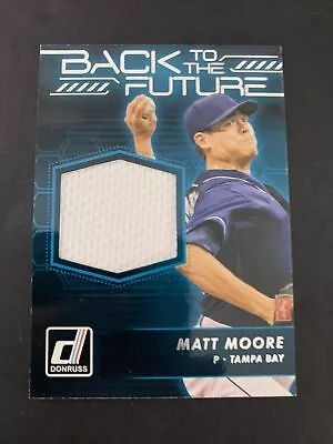 2017 Donruss Matt Moore Back To The Future Jersey Card  Tampa Bay Rays • $5