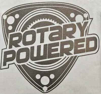 Limited Edition Titanium Brushed  ROTARY POWERED  Mazda Rotary  Sticker Decal • $12.95