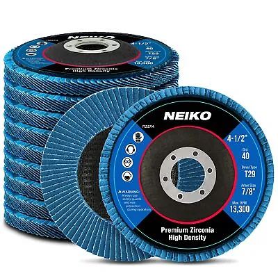 Neiko 11257A High Density Jumbo Premium Zirconia Flap Disc | 4.5  X 7/8-Inch... • $27.88
