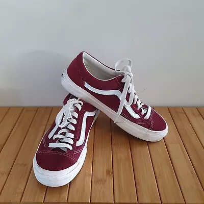 Vans Unisex Old Skool Low Canvas Trainer UK5.5/EU38.5 AU7-7.5 Red Wine Sneakers • $30