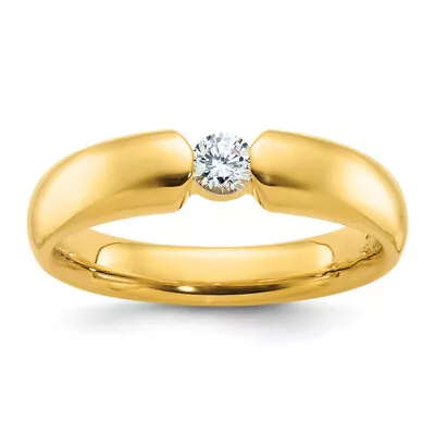 14K Yellow Gold Mens 1/4 Carat Diamond Ring • $1772