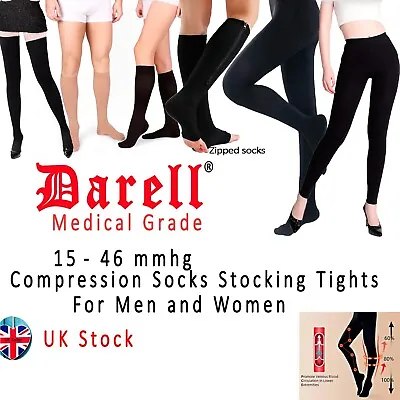 UNISEX Medical Grade Compression 15-46mmhg Stockings Tights For Support • £12.95