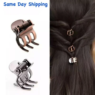 Mini Hair Clips Metal Retro Metal Hair Clip Claw 1.5cm Hair Styling Clips U.K. • £3.39
