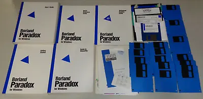~Vintage Computing LOT Disks Books Paradox For Windows W/ Version 1.0 Install~ • $2.99