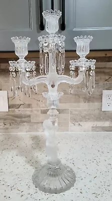 $2250 • Buy Vintage Baccarat Crystal Enfant 3 Light Candelabra France