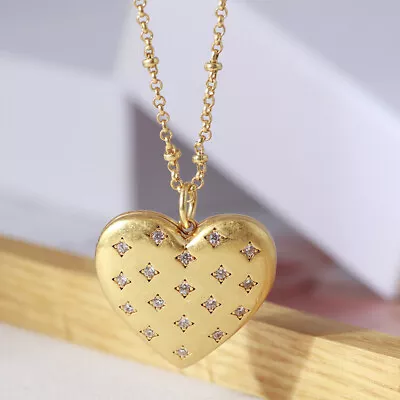 Kate Spade Fashion Gold My Precious Heart Locket Pendant Necklace W/KS Dust Bag • $30.34