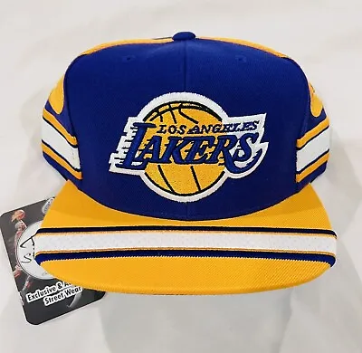 Exclusive Mitchell & Ness Los Angeles Lakers Purple Yellow White Snapback Mesh • $79