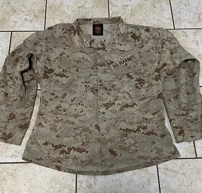 American Apparel USMC Marines Shirt Jacket Digital Camo Desert Size SM Tactical • $22.50