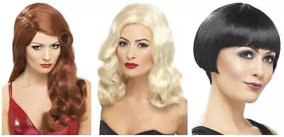 Adult 1920s Hollywood Movie Star Wig Fancy Dress Accessory • £15.29