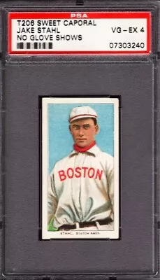 1909-11 T206 Sweet Caporal 350/25 Jake Stahl (no Glove Shows)  Boston  Psa 4 • $249