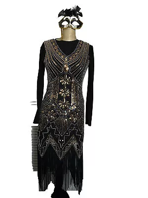 Small Sequined Dance Dress- With Handheld Face Mask (new) For Halloween • $28