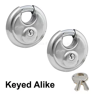 Master Lock (2) Keyed Alike Stainless Trailer & Multi Purpose Padlocks 40KA-2   • $35.36