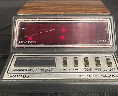 Spartus Vintage Digital Alarm Clock Model 1104 Neptune Tested And Working HTF • $12.99