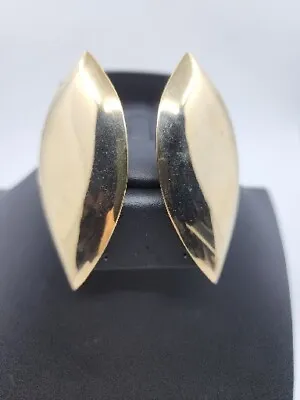 Vintage Park Lane Gold Tone Pointed Oval Pierced Earrings 3  • $11.75