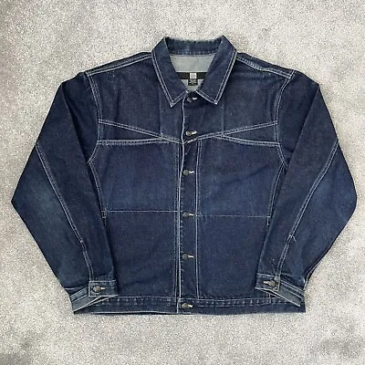 Vintage Marithe Francois Girbaud Denim Trucker Jacket Mens XL Blue Y2k Jean • $49.99